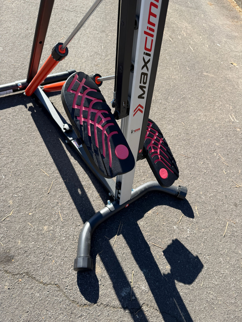 MaxiClimber XL Exercise Machine Black and Pink Foot Pedals - Image 2