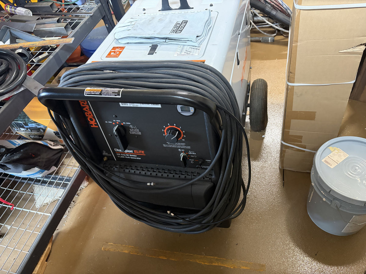 Like New (Only 5 hours of lifetime use) Hobart Champion Elite 225 DC Welder Generator 225 Amp Gas Powered - Image 1